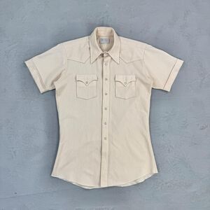 Men's Cream Casual Button Down Shirt